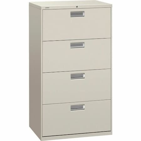 Hon HON 674LQ, 600 SERIES FOUR-DRAWER LATERAL FILE, 30W X 18D X 52.5H, LIGHT GRAY HON674LQ